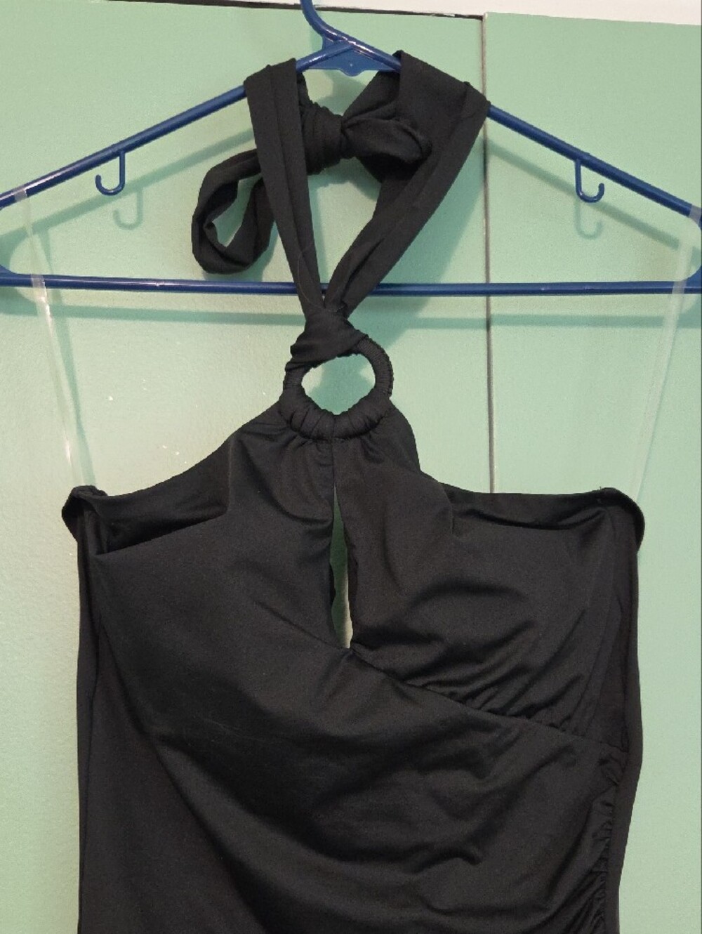 Nwt Lauren Ralph Lauren Black Label Black Halter One Piece Swim Suit Size 10 - Picture 2 of 7